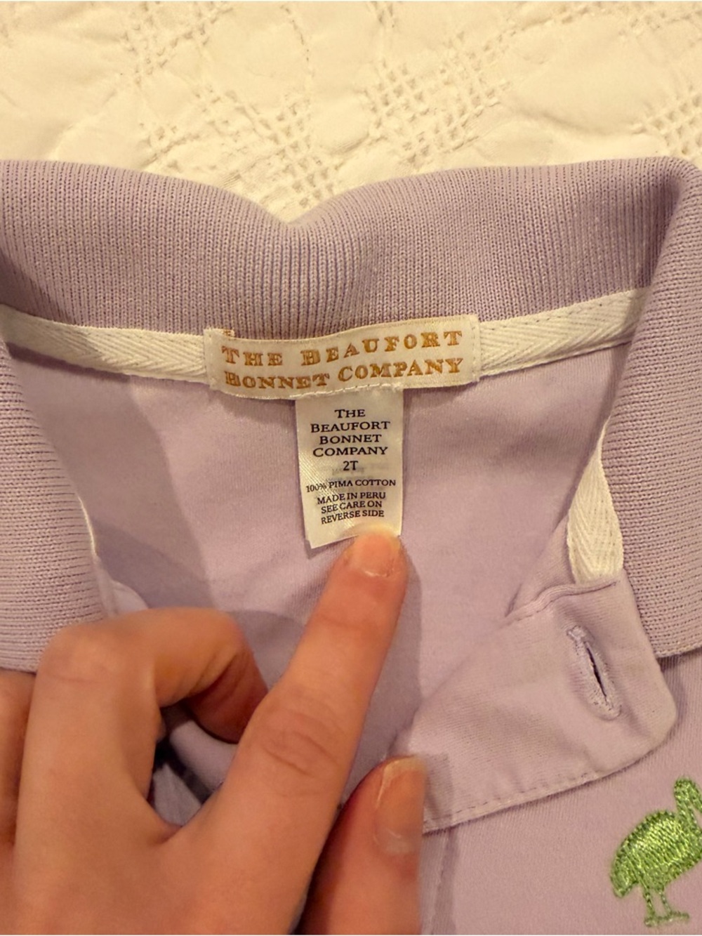 The Beaufort Bonnet Company Lavender Girls' Polo Shirt - Picture 2 of 3